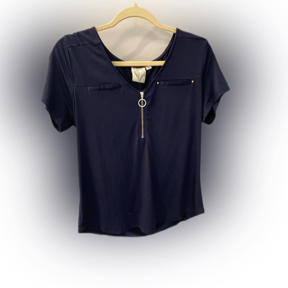 Career navy blue top